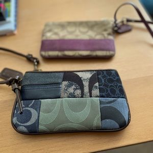 Two coach wristlets